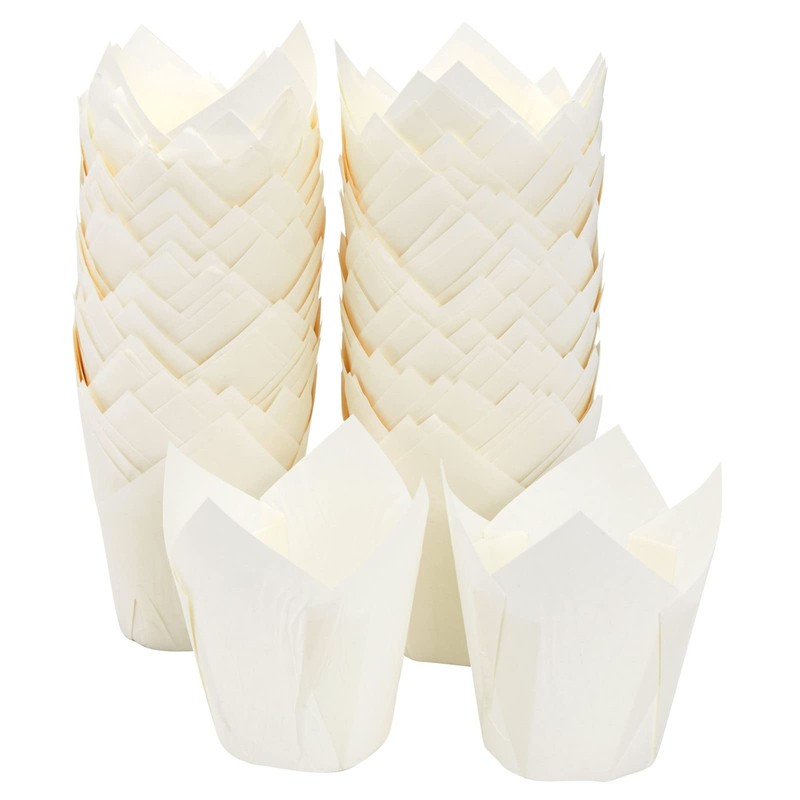 Juvale Cupcake Liners Tulip 100-Piece - Bulk Decorative Paper Cupcake