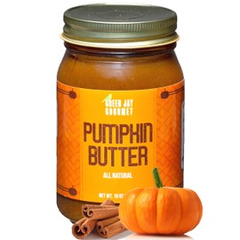 Green Jay Gourmet Pumpkin Butter 19 Ounces - All-Natural, Gluten-Free Fruit Spread - Pumpkin Spread with Pumpkins & Spices - Gourmet Fruit Butter - No Corn Syrup, Preservatives or Trans-Fats