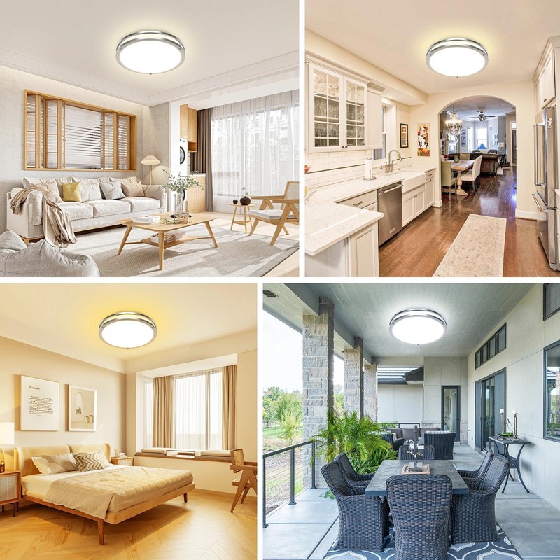 libtit 13-Inch Flush Mount Ceiling Lights, Dimmable 3000K-6500K Adjustable LED