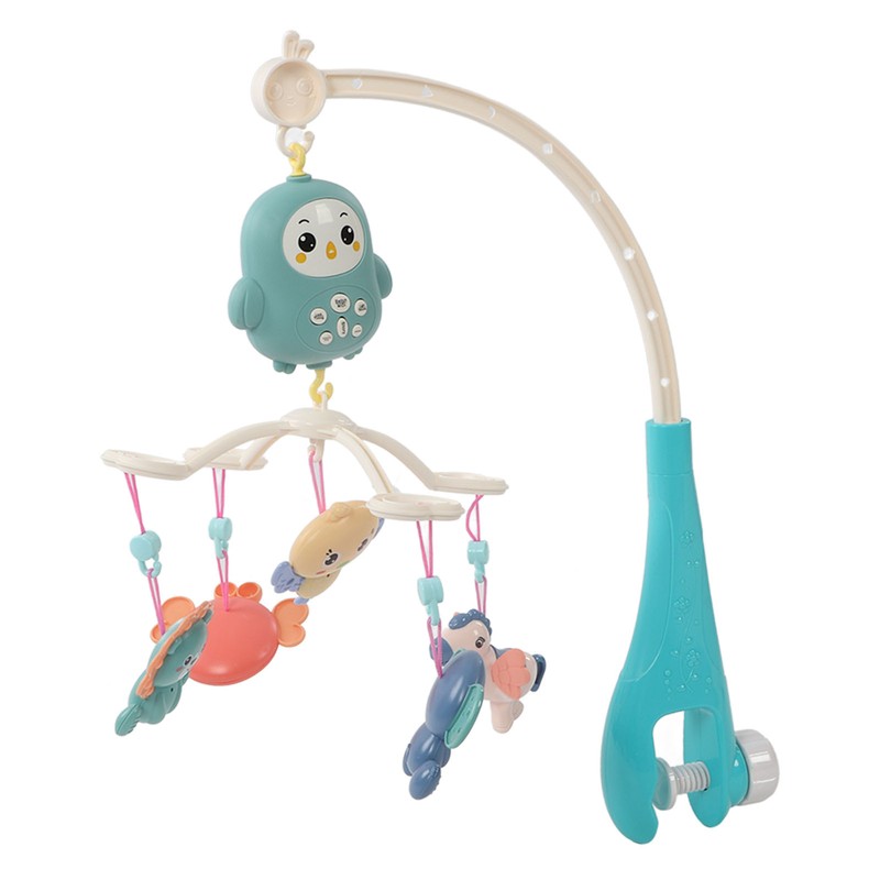Baby Crib Mobile with Music Lights 360 Degree Rotation Timing
