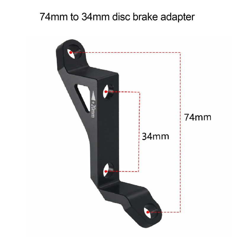 POENVFPO Bicycle Disc Brake Adapter Aluminum Alloy 74mm to 34mm