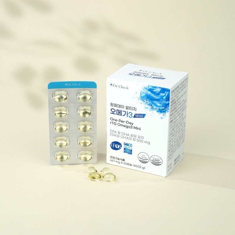 Self-produced products Dr. Check One Purday Altige Omega 3 Mini