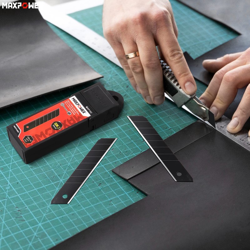MAXPOWER 50 Pack Utility Knife Blades-18 mm Snap Off Blade
