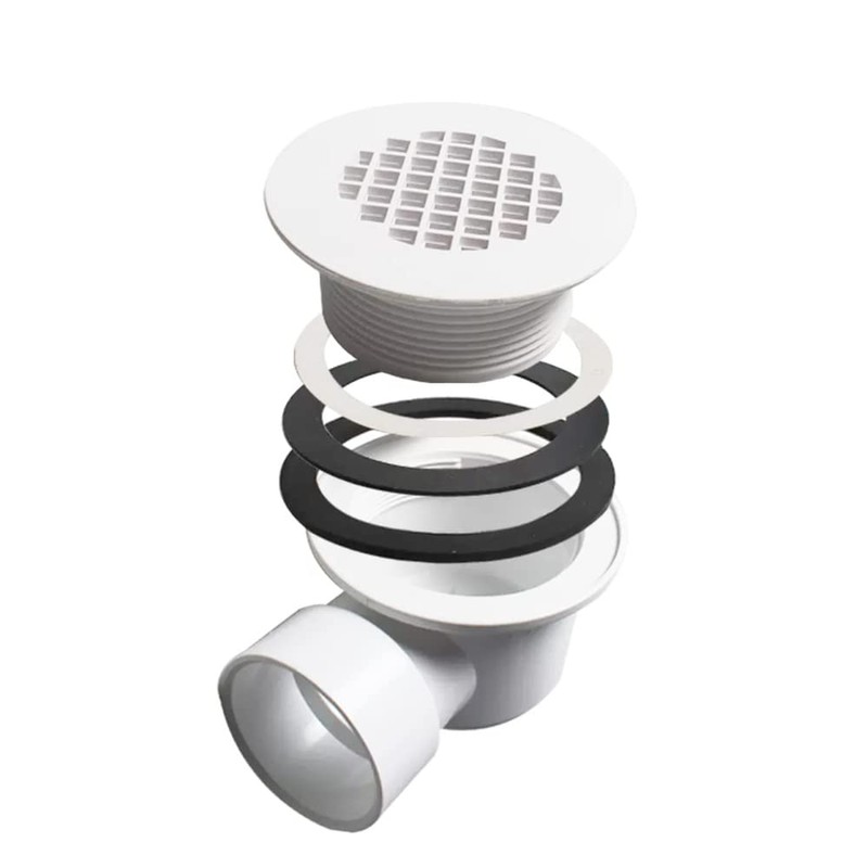2" Low Profile Shower Drain with 2" x 1-1/2" Reducer