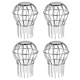 Gutter Guard 3 Inch 304 Stainless Steel Filter Strainer Fits for 2.6" ~ 3.7" Round Downspout, Stops Leaves Seeds and Other Debris Gutter Cleaning Tool – 4 Pack