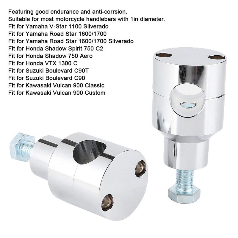 Handlebar Riser 25mm Handlebar Riser Clamp with Bolt Universal Motorcycle