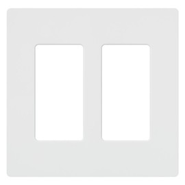 Lutron CW-2-WH-3 Blanco Claro 2 Pandillas Decorator Wall Plate (3 unidades) | CW-2-WH