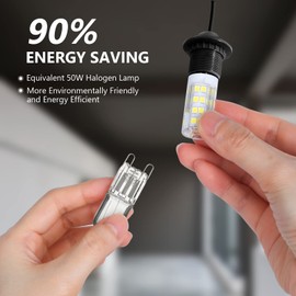 TASMOR G9 LED Bulb Cool White, 5 W LED G9 Bulb, 6500 K, 550 Lumen, Replaces 50 W Halogen Bulb, 360° Beam Angle, No Flickering, Not Dimmable, Pack of 10