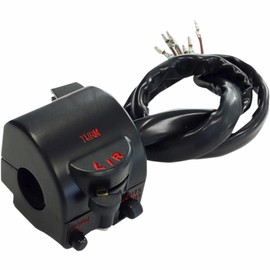 Emgo Left Side Handlebar Switch Assembly w/ Built-In Clutch Perch and Mirror Mount 4668844