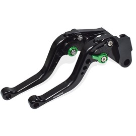MTCRIGHTER Short Brake Lever Clutch Lever Compatible with Kawasaki Ninja 500 Z500/ SE 2024, CNC Aluminum Alloy Made (Green)