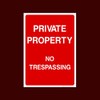 Private Property No Trespassing Plastic Sign (P1) - No Parking,