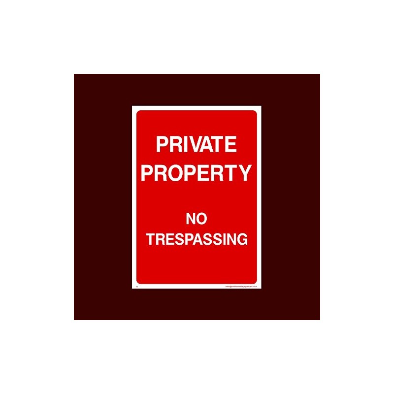 Private Property No Trespassing Plastic Sign (P1) - No Parking,