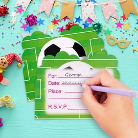 IYUXIHQ KIDS PARTY INVITATIONS, 30PCS BIRTHDAY PARTY INVITATIONS, PARTY INVITATIONS INVITES PARTY INVITATIONS CARDS BIRTHDAY CARDS FOR CHILDREN BOYS GIRLS BIRTHDAY PARTY CELEBRATIONS (FOOTBALL)