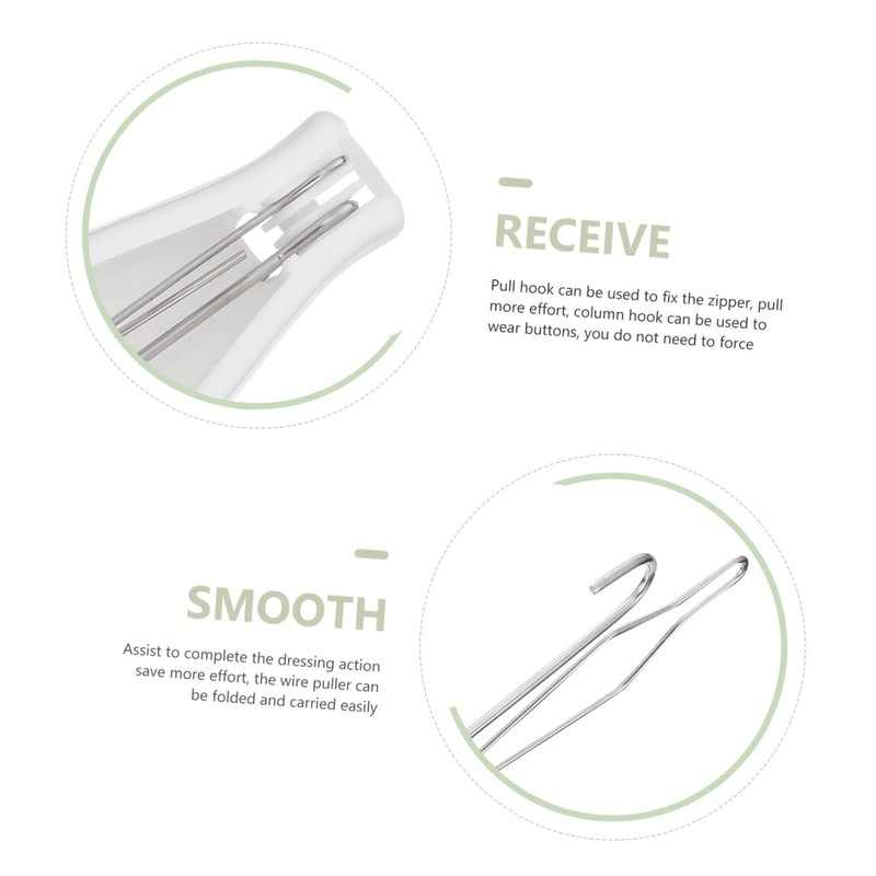 GLEAVI Zipper Puller Button Hook Button Tool Pant Buttons Snap