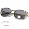 [FashionBerry] グレー・ゴールド×Lグレー サングラス 度なしメガネ ファッションメガネ 色付き おしゃれ眼鏡 めがね 眼鏡 メンズ