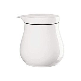 ASA À Table 19143013 Gravy Boat with Lid Double-Walled Fine Bone China Size: 9.5 cm x 15.5 cm White