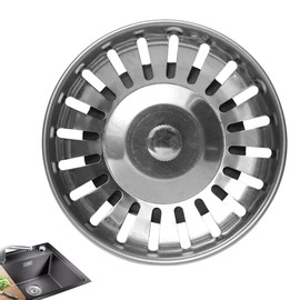 Ncheli 2 Pieces Strainer Basket Drain Strainer, Sink Plug Hole Strainer Stainless Steel Sink Waste Stopper Universal Sink Strainer Drain Plug Kitchen Sink for Kitchen Bathroom Shower