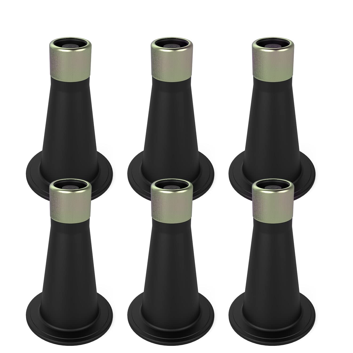 IRONDIY 6 Pcs Bed Frame Feet,Feet for Replace Wheels,Risers for Bed ...