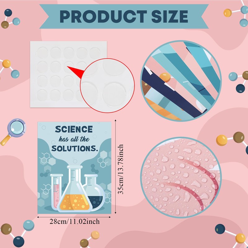 Zonon 10 Pcs Science Classroom Decoration Banner and Poster for