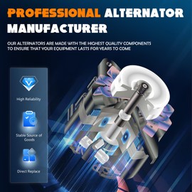 130Amp New Alternator Fit for Ford Escape 2005-2007 3.0L(FWD), for Mercury Mariner 2005-2007 3.0L(FWD), for Mazda Tribute 2005 2006 3.0L(FWD), AJC8-18-300B 8474 8403