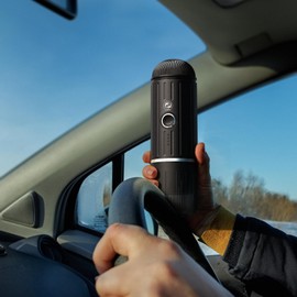 i Cafilas Portable Electric Espresso Coffee Maker Electric Coffee Machine Compatible with NS Capsules and Coffee grounds for Camping, Travel, Home【Heating version】