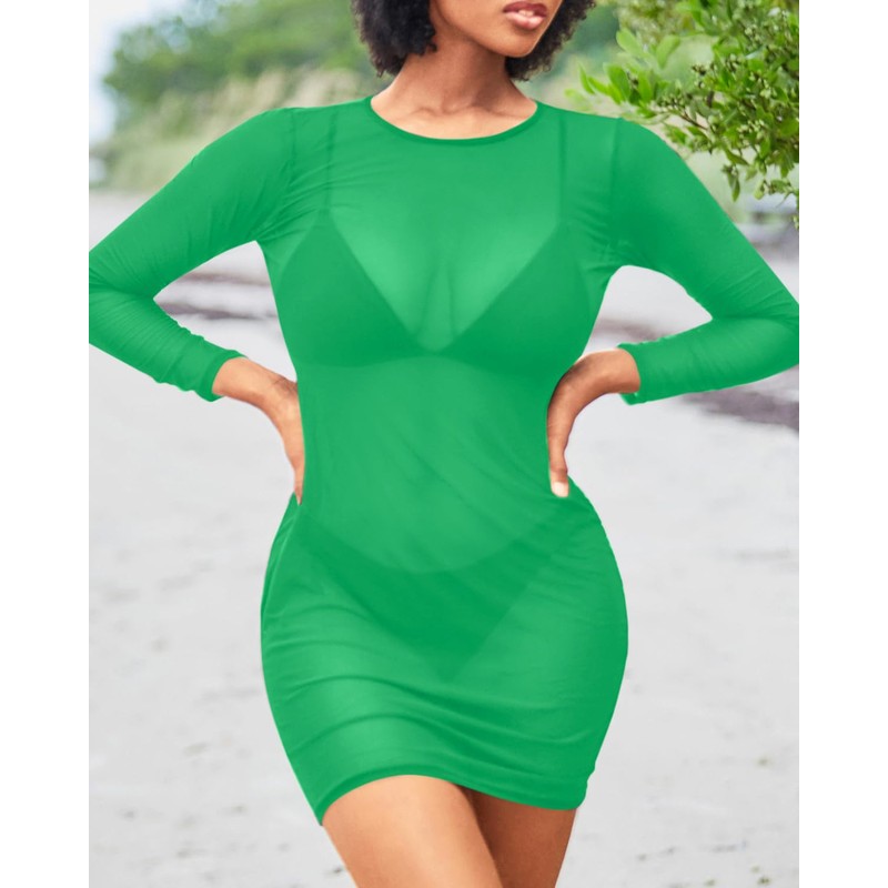 Daci - Traje de baño sexy de malla transparente para