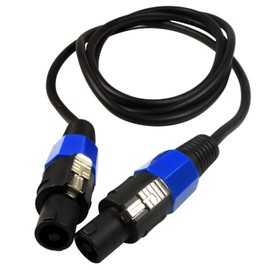 HQRP 6ft Speakon to Speakon (M/M) Cable Compatible with Markbass Little Mark 250 / R500 Bass Amp Head ; MUSYSIC MU-8000 / SYS-2000 / SYS-4500 ; Peavey PV900 Power Amplifier Amp