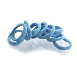 My Lello Girls Small Premium Ponytail Holder Seamless Hair Bands Dusty Blue 20pcs