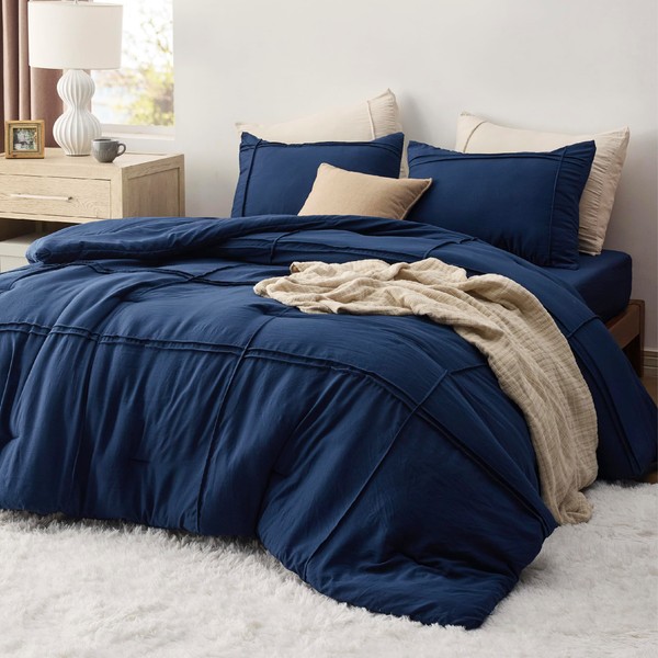 Bedsure California King Comforter Set with Sheet - 4 Pieces