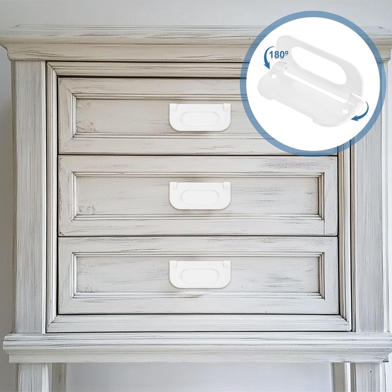 PATIKIL Recessed Pull Door Handle, 2 Pack Invisible Flush Pull