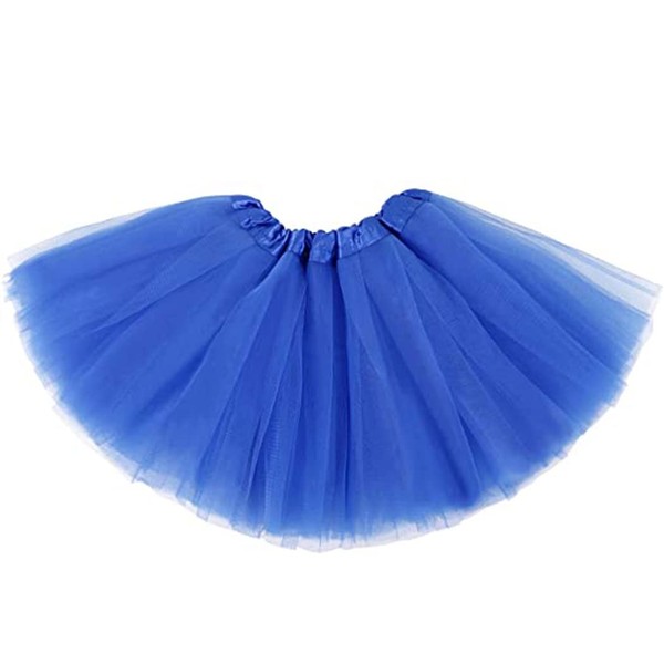 Victray Women's Tutu Skirts Tulle Tutu Skirt Ballet Dance Skirts Layered Tutu Short Skirt Party Festival Costume (Royal Blue)
