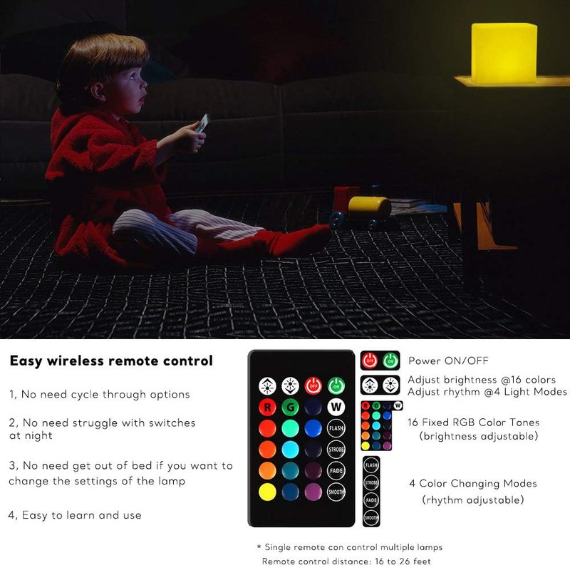 COPU 8-inch Waterproof LED Light Cube | USB Rechargeable Mood