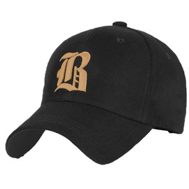 MFAZ Morefaz Ltd New Unisex Baseball Cap Hat Sport Gothic 3D B Cap Women Men Hat, 1 Gold B