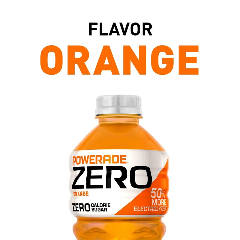 POWERADE Electrolyte Enhanced Zero Sugar Orange Sport Drink, 28 fl