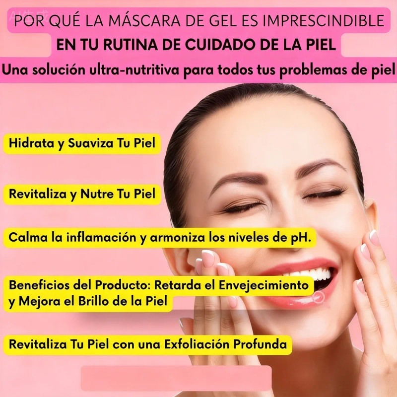 🔥 Jelly mask facial bulgaria rosa 650g mascarilla todo piel
