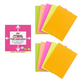 4A 10 Pads Full Adhesive Sticky Notes 3 x 4 in, Bright Colors, Full Sticky Back Sticky Notes Self-Stick Note Pads for Office, School Supplies, 20 Sheets/Pad, 200 Sheets Total, 4A 304-Full Gluex2