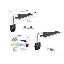 Dophin Slim LED 108 -Clip on Light for Rimless Frameless Aquariums