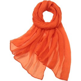 MAIRY Orange Scarf Women Long Neck Scarf Lady Gradient Color Chiffon Scarves Wrap Shawl 1770028