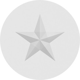 Ekena Millwork ROSP060X060X075GRY06 Standard Grayson Star Rosette With Square Edge, 6"W x 6"H x 3/4"P