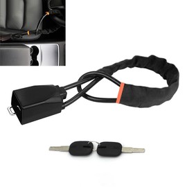 Spldsun Car steering wheel lock, anti-theft device for steering wheel lock, anti-theft device with double lock, can block your steering wheel and seat belts
