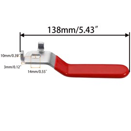 It Works Great 1pcs Red Lever Handle for Ball Valve Total length 138mm,Hole Size 10x14mm,Hole Thickness 3mm（10x14x3mm）