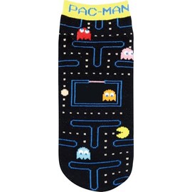 Jays Planning JGS0934 Pacman Socks, Black, Adults, Women's 8.7 - 9.4 inches (22 - 24 cm)
