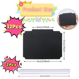 12 PCS Basket Labels Clip,Removable Chalkboard Label Holders Kitchen Pantry Storage Labels for Home Sorting Organization Box Tables Shelves Clip Label(3Pcs Chalk Pens)