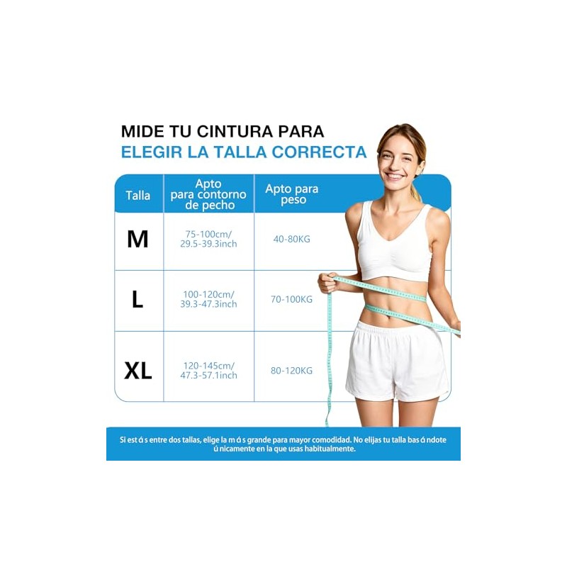Faja Lumbar Unisex con Correas de Soporte, Transpirable y Ajustable