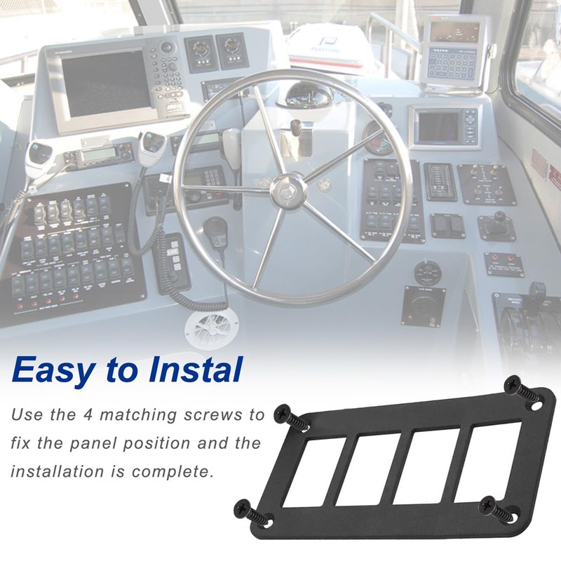 DAOKAI Rocker Switch Panel 4 Way Panel Housing Holder,4 Gang
