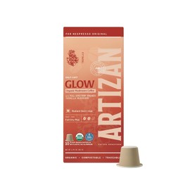 Artizan Organic Tremella Mushroom Coffee Pods for Nespresso Original Line | Half-Caff | Radiant Skin + Hair | 20 Compostable Espresso Capsules