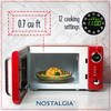Nostalgia Retro Compact Countertop Microwave Oven - 0.7 Cu. Ft.