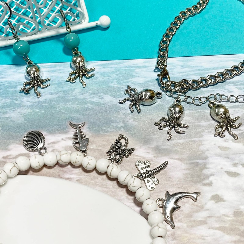 Animal Charms for Jewelry Making (octopus)