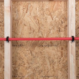 Oatey 33910 Barbed (12 included in Polybag), 0.5", Gray Half Pipe Clamps with Nails, No Size