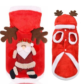 Dog Costume Christmas, Pet Elk Christmas Costume, Pet Winter Puppy Clothes, Christmas Dog Clothes, Christmas Cat Clothes, Winter Warm Clothes for Pets